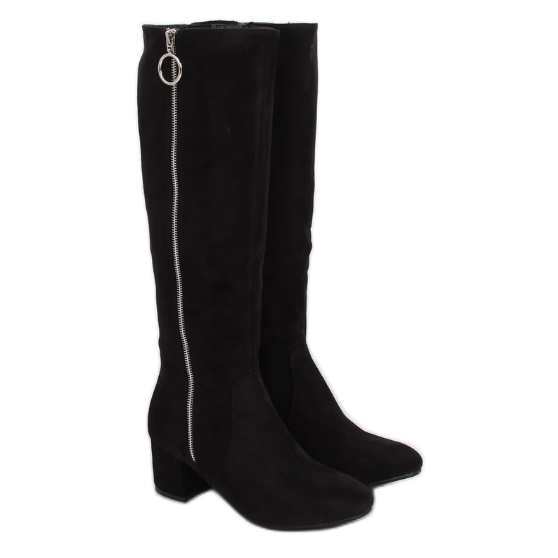Botas negras de tacón alto 252-P Negro Ii Calidad