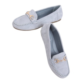 Mocasines de ante azul 77-192 Azul