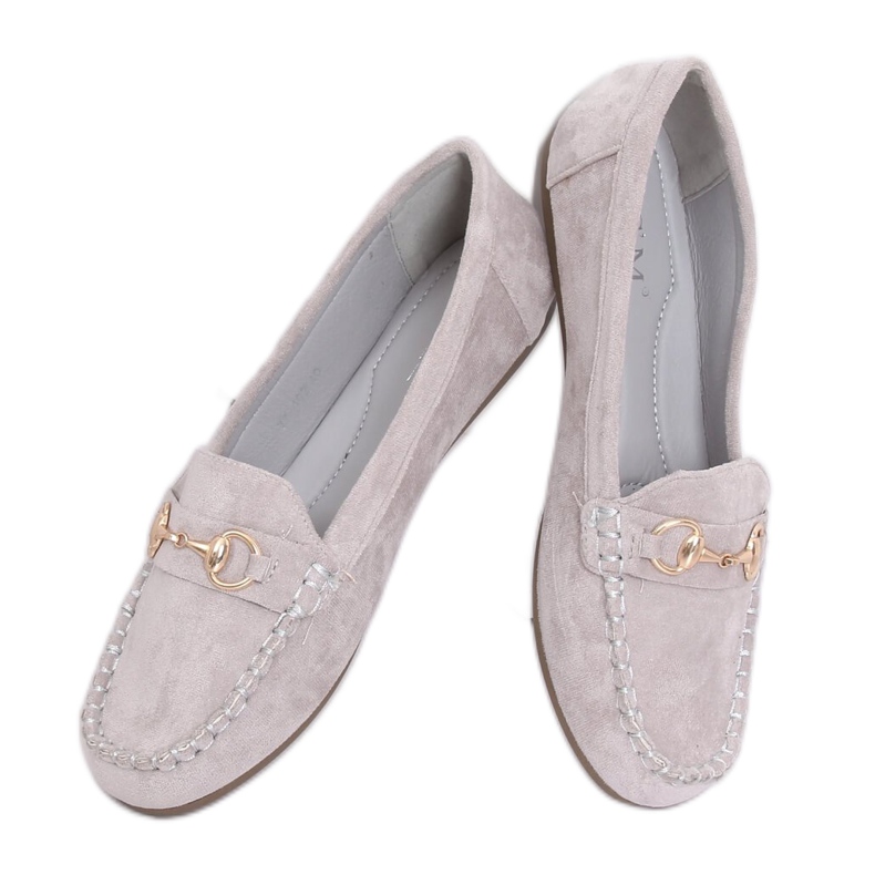 Mocasines de ante gris 77-192 Gris