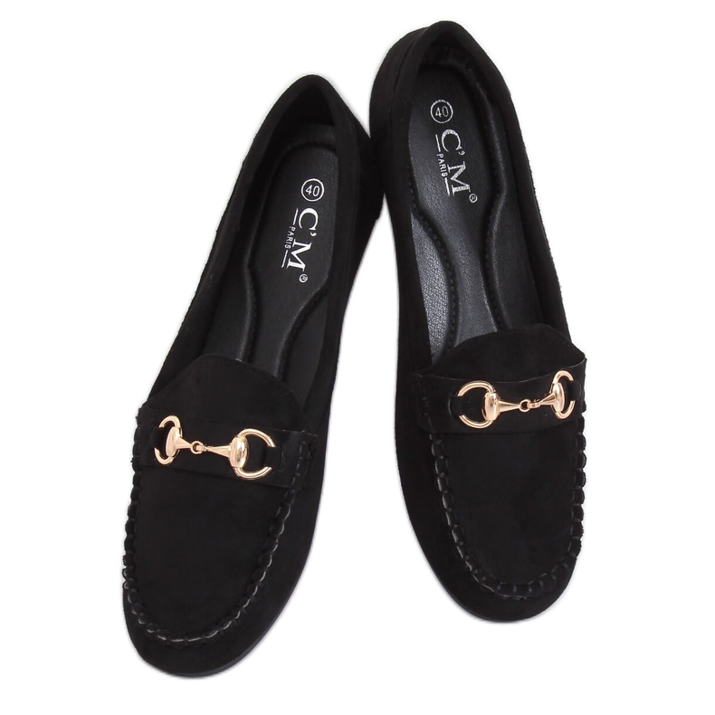 Mocasines de ante negro 77-192 Negro Mocasines de ante negro 77-192 Negro