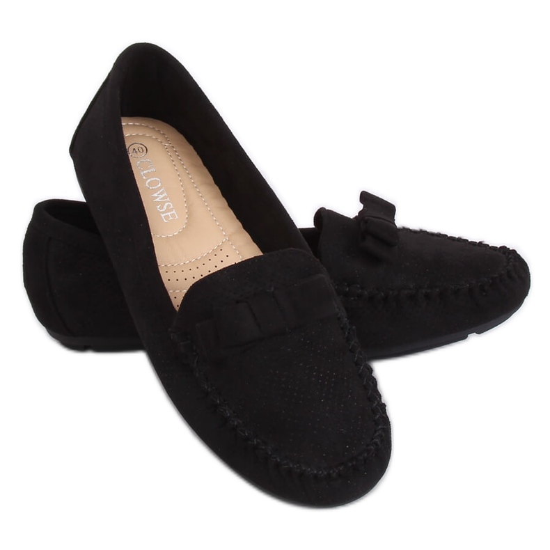 Mocasines de ante negro 9F150 Black