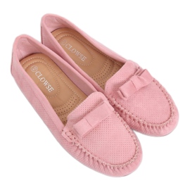 Mocasines de ante rosa 9F150 Pink rosado