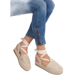 Sandalias de mujer alpargatas beige TU139P Beige