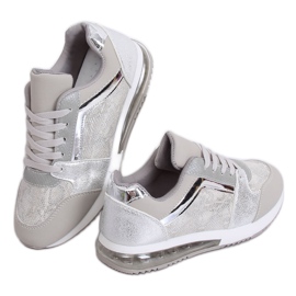 Zapatillas deportivas de mujer plateadas BL206 Plateadas gris