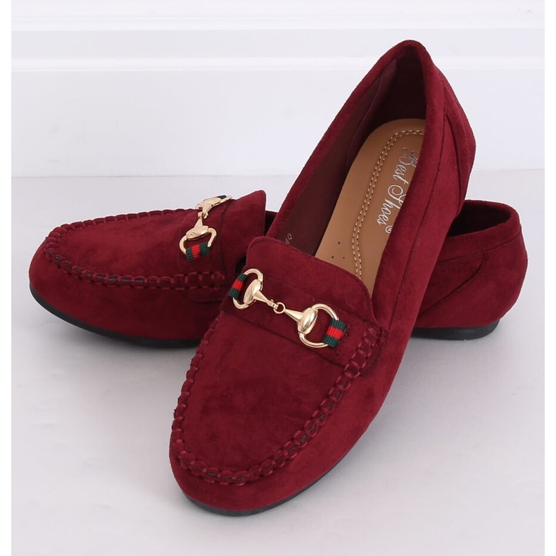 Mocasines burdeos para mujer CH-1M16 Wine Red rojo Mocasines burdeos para mujer CH-1M16 Wine Red rojo