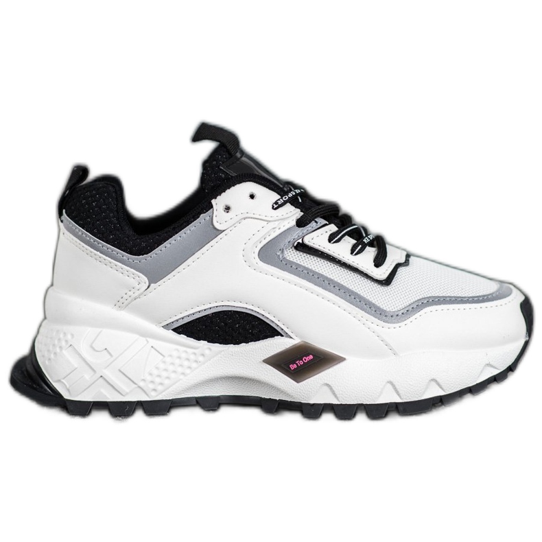 SHELOVET Zapatillas con suela negra blanco negro