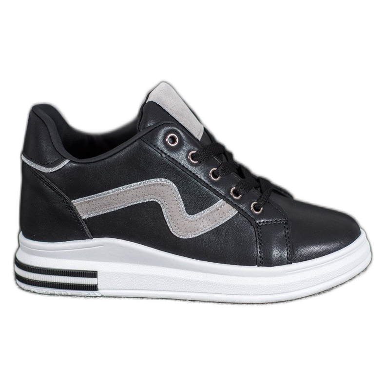 SHELOVET Calzado deportivo con cuña oculta negro SHELOVET Calzado deportivo con cuña oculta negro