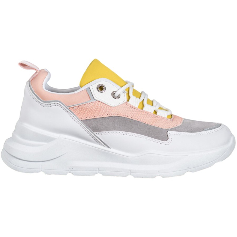 SHELOVET Zapatillas en la plataforma blanco multicolor