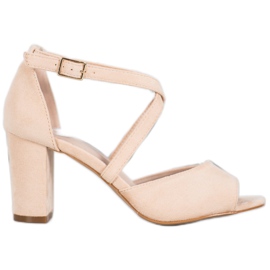 Sandalias VINCEZA de ante beige