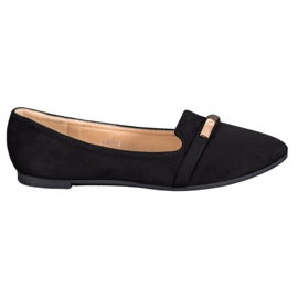 SHELOVET Bailarina Negra Con Adorno negro