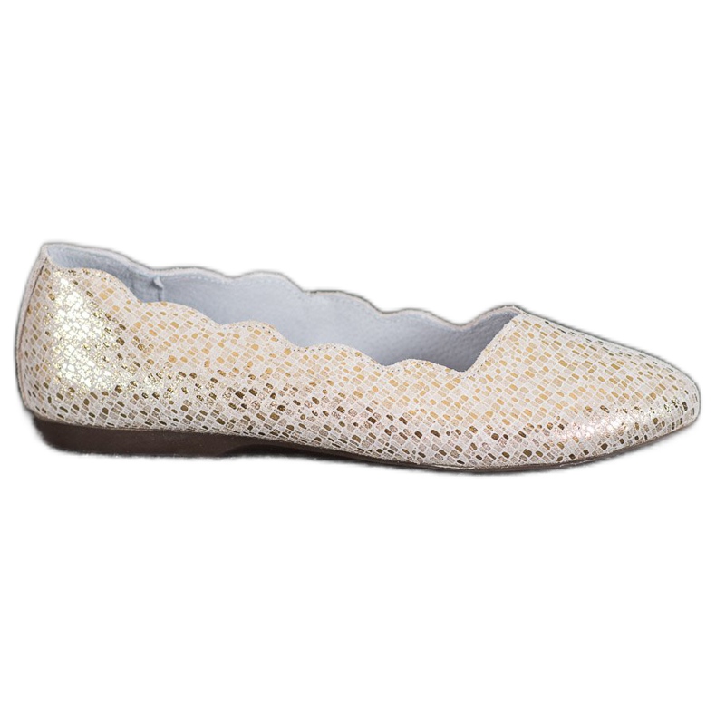 Filippo Bailarinas de cuero de moda dorado Filippo Bailarinas de cuero de moda dorado