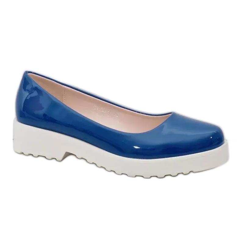 Zapatos de cuña sin cordones azules BJ6223-5 Zapatos de cuña sin cordones azules BJ6223-5
