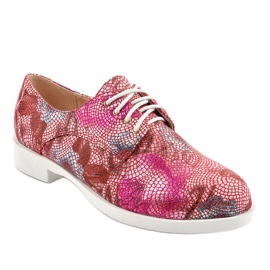 Zapatos clásicos de jazz rojo floral ZG629-2 multicolor