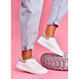SEA Zapatillas de tacón gris LA85 blancas blanco