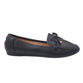 Mocasines bailarina en piel ecológica negra 9F175 negro