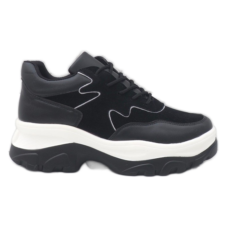 Deportivas negras de ecopiel E3260 negro Deportivas negras de ecopiel E3260 negro
