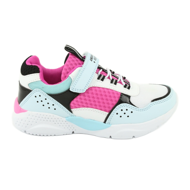 Zapatos deportivos de moda American Club ES07 blanco azul rosado