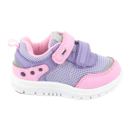 Zapatillas deportivas American Club ES23 con dos velcros violeta rosado
