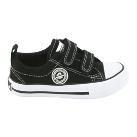 Zapatillas negras con cierre adhesivo American Club LH35 negro