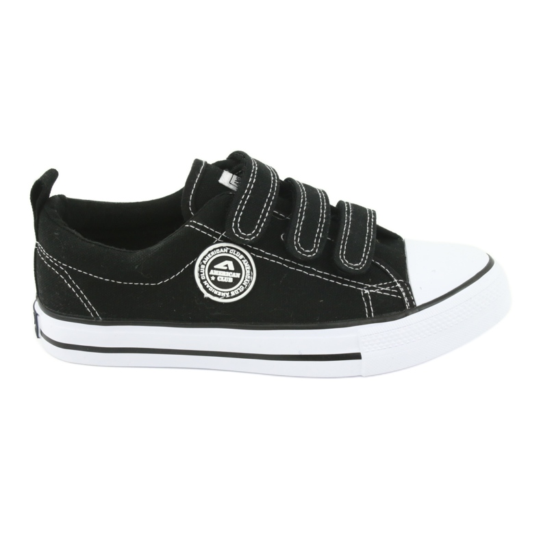 American Club Deportivas negras con velcro American LH31 negro