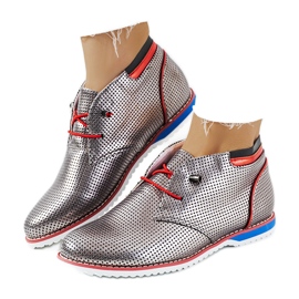 BM Zapatos de jazz plateados clásicos JFL654-2 plata