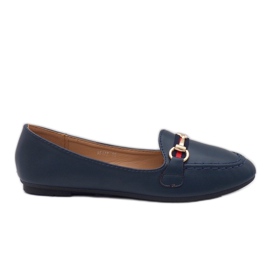 Mocasines bailarina en eco-piel azul marino 9F177 Mocasines bailarina en eco-piel azul marino 9F177