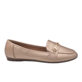 Mocasines bailarina piel dorada 9F176 dorado