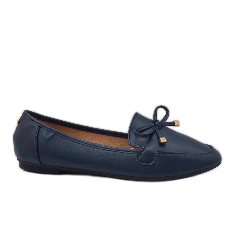 Mocasines bailarina en eco-piel azul marino 9F175