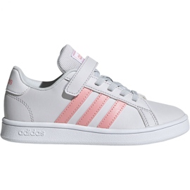 Zapatillas Adidas Grand Court C Jr EG6737 blanco rosa