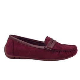 Mocasines granate de bailarinas BO-378 rojo Mocasines granate de bailarinas BO-378 rojo