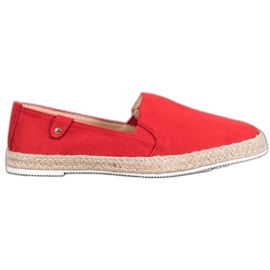 SHELOVET Alpargatas rojas clásicas rojo