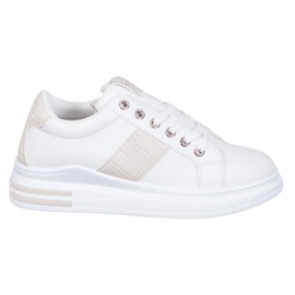 Weide Calzado deportivo con inserciones beige blanco