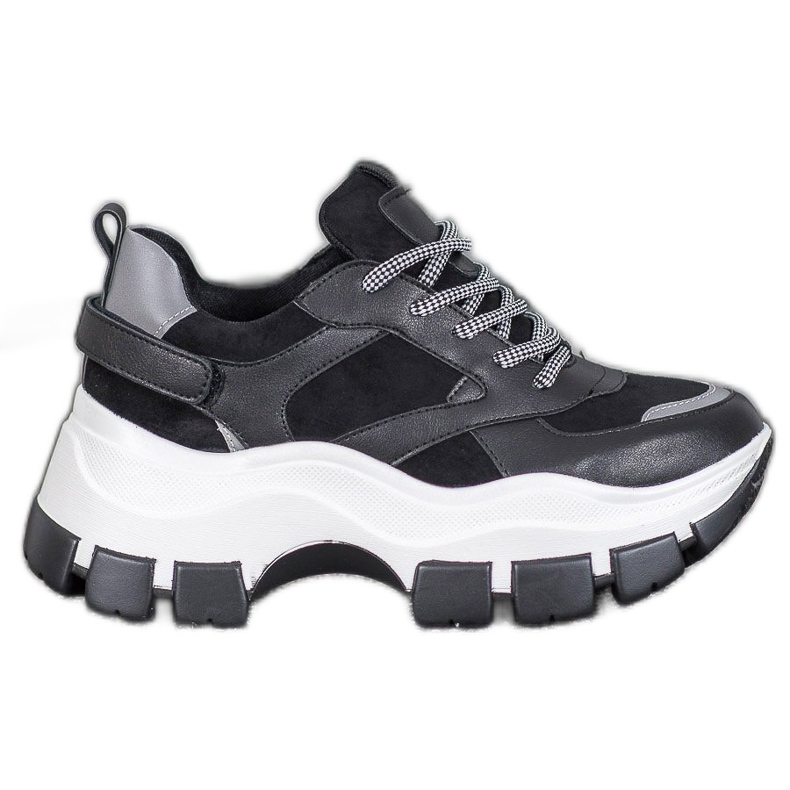 Weide Zapatillas negras en la plataforma negro Weide Zapatillas negras en la plataforma negro