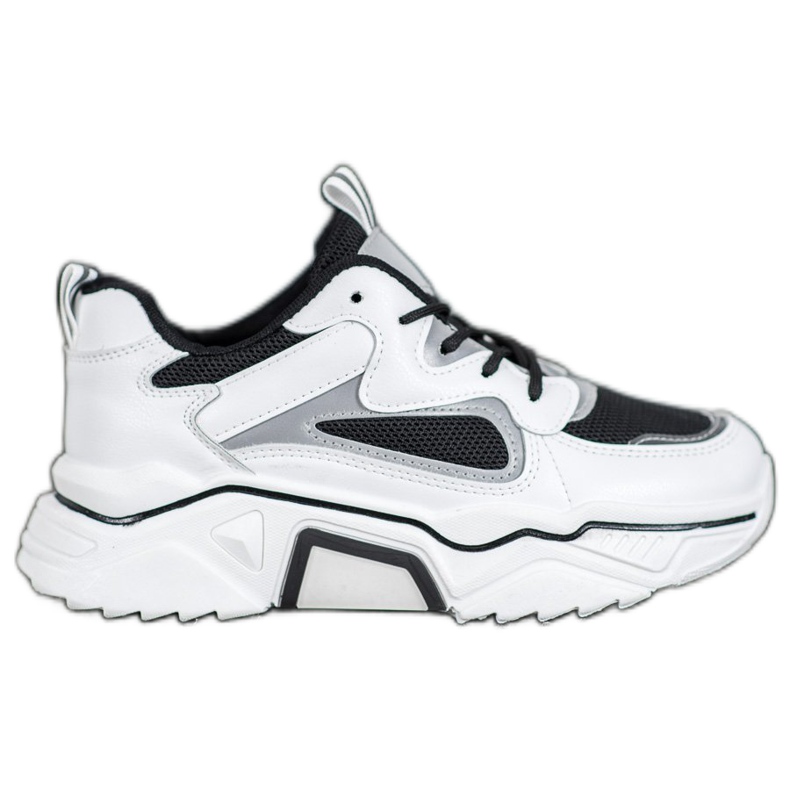 Weide Zapatillas de deporte de moda con malla blanco negro