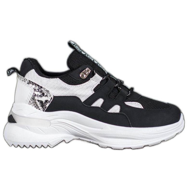 Weide Zapatillas de moda Love negro