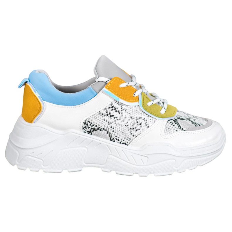 SHELOVET Zapatillas de moda blanco multicolor SHELOVET Zapatillas de moda blanco multicolor