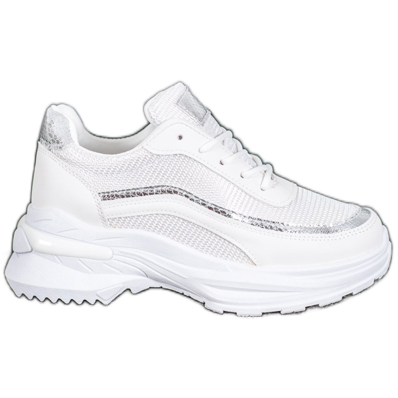 SHELOVET Calzado deportivo de moda blanco amarillo