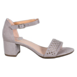 Filippo Sandalias elegantes con tacones altos gris