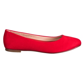Best Shoes Bailarinas de ante rojo