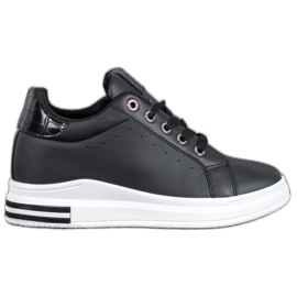 SHELOVET Zapatillas con cuña oculta negro