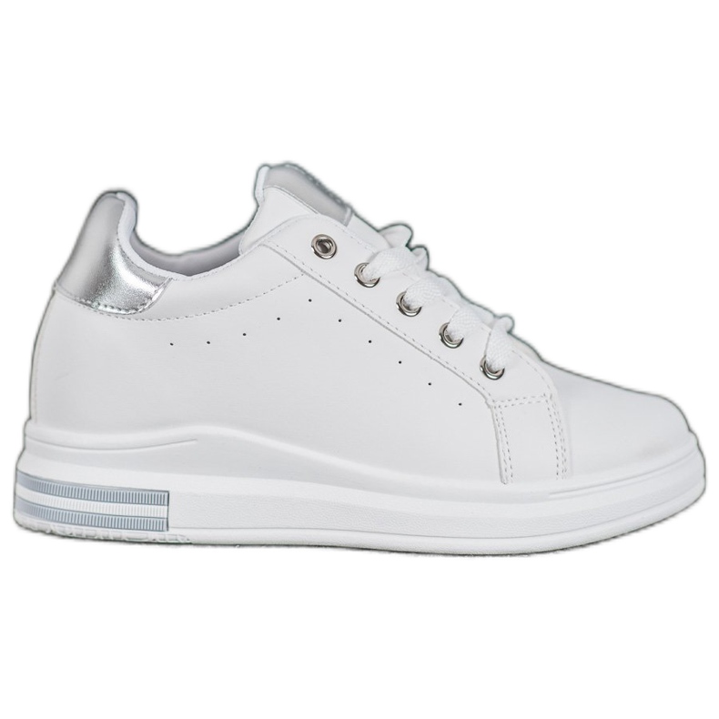 SHELOVET Zapatillas con cuña oculta blanco