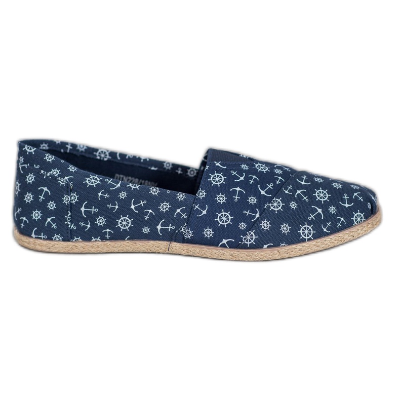 McKey Slipons con patrón marinero azul