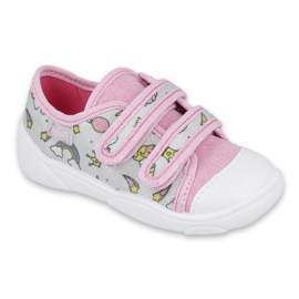 Calzado infantil befado 907P115 rosa gris multicolor