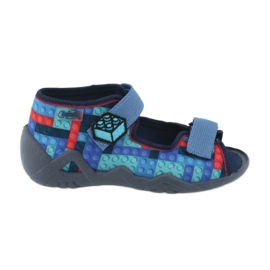 Calzado infantil befado 250P094 azul gris multicolor