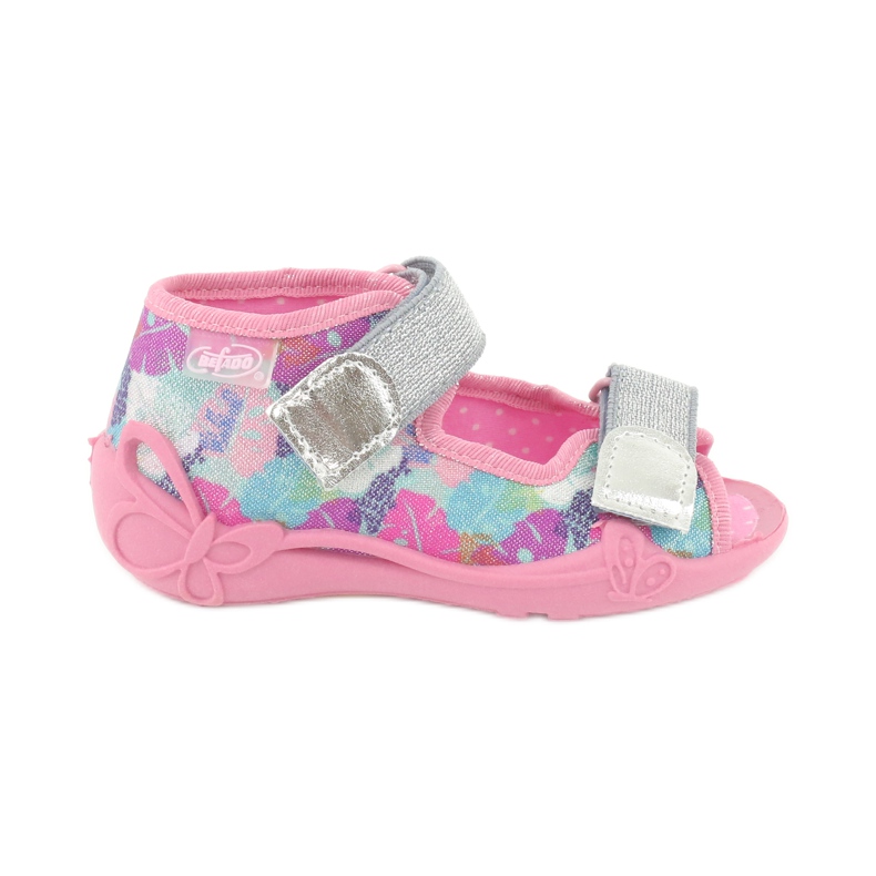 Calzado infantil befado 242P096 rosado gris multicolor