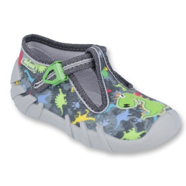 Calzado infantil befado 110P370 gris multicolor verde