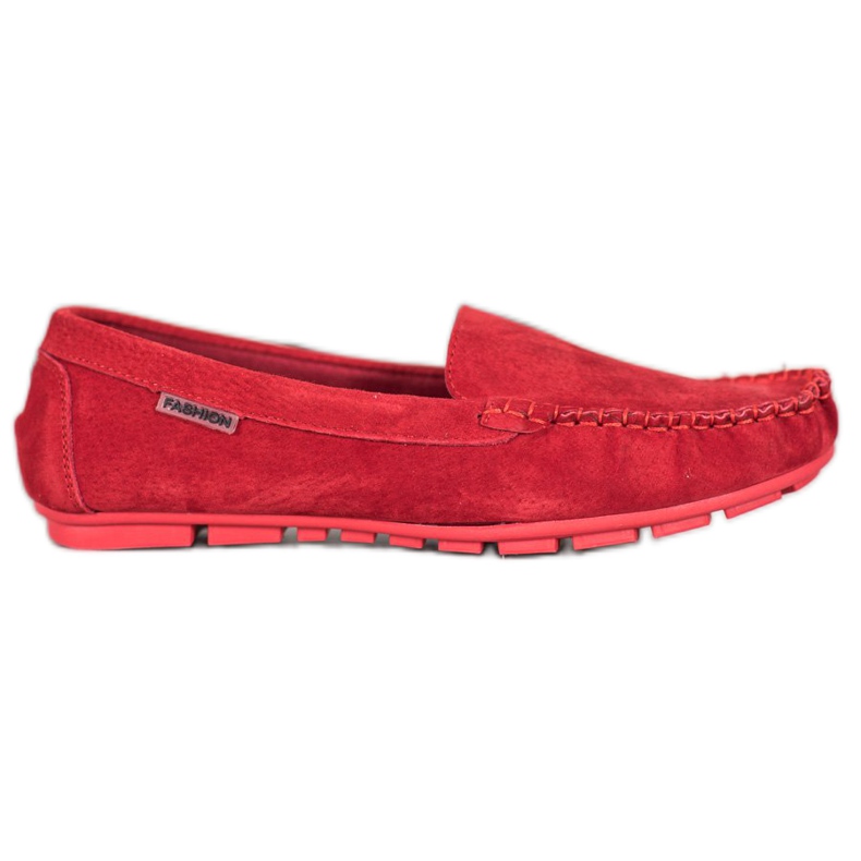 Mocasines de piel VINCEZA clásicos rojo