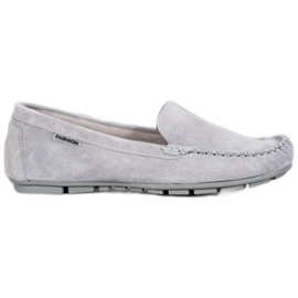Moxins VINCEZA de cuero clásico gris