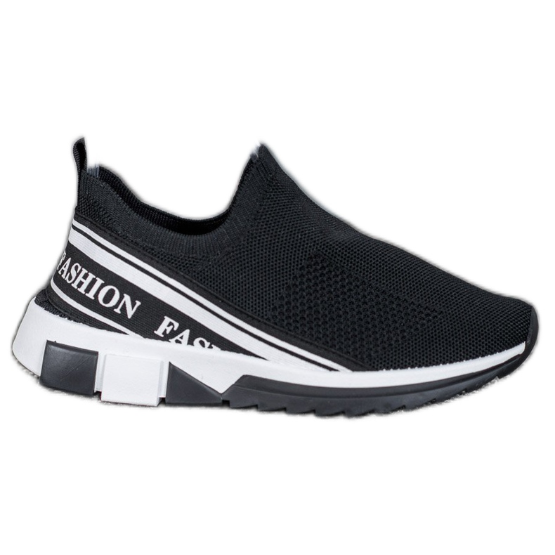 SHELOVET Moda Slipony a cielo abierto blanco negro