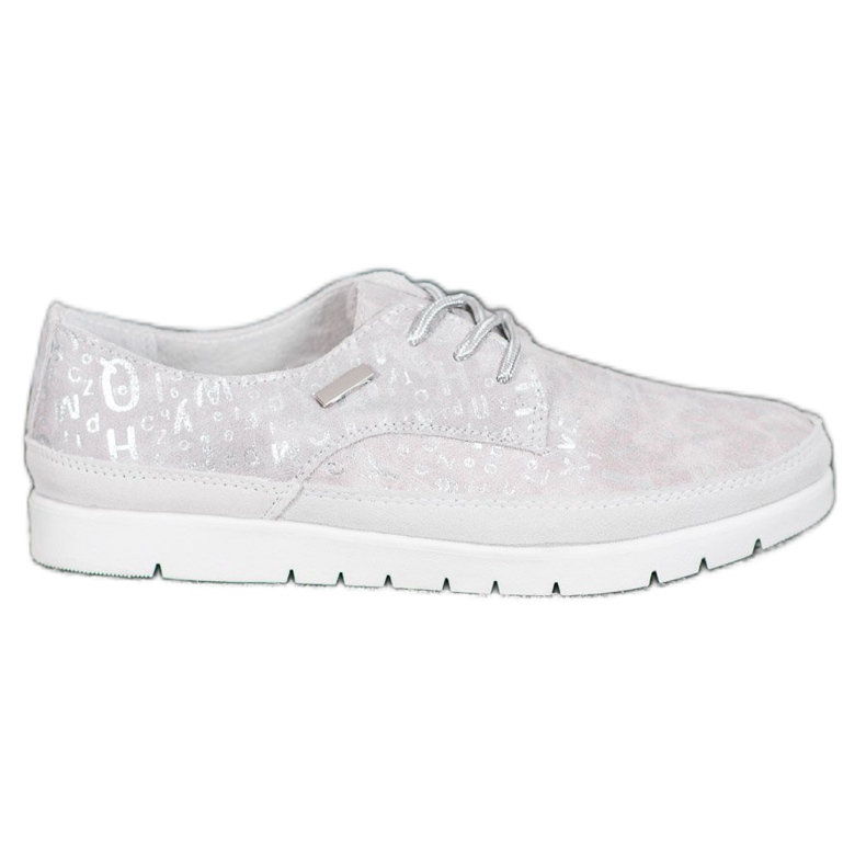 Filippo Brogues de cuero en la plataforma gris